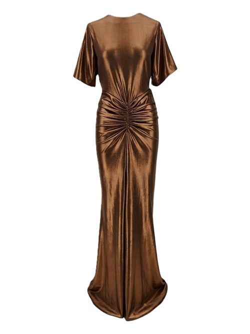 THE ANDAMANEAbito lungo Iris con ruches bronzo THE ANDAMANE | TM190177ATNP229 - LIQUID SATINBRONZE